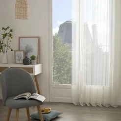 Atmosphera Voilage "Moly" tamisant 135 x 240 cm - Ivoire* Rideau Thermique