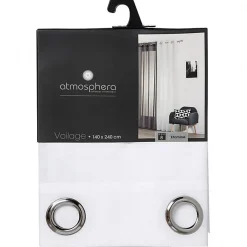 Atmosphera Voilage étamine tamisant 140 x 240 cm - Blanc* Rideau Thermique