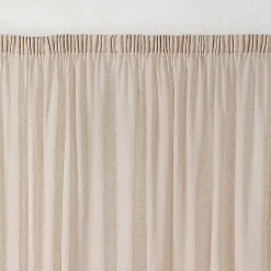 Clearance Linder Voilage tamisant en gaze poly-lin à galon fronceur (300x260 cm - Lin)