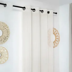 Linder Voilage tamisant uni et doux (145x240 cm - Beige)