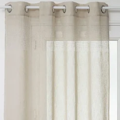 Atmosphera Voilage tissé sablé "Sab" 140 x 240 cm - Lin* Rideau Tamisant