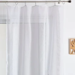 Best Home Maison Voilage uni à anneaux (140x240 cm - Blanc)
