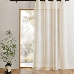 Clearance Home Maison Voilage uni à oeillets grande largeur (160x240 cm - Ecru)