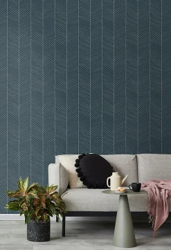 Walls4You papier peint chevron bleu - 53 cm x 10.05 m - 935324* Papier Peint Géométrique