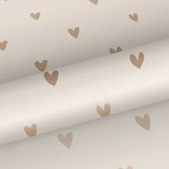 Best Walls4You papier peint confettis de coeurs beige et or - 53 cm x 10.05 m - 935291