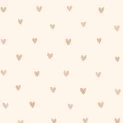 Best Walls4You papier peint confettis de coeurs beige et or - 53 cm x 10.05 m - 935291