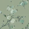Walls4You papier peint fleurs vert grisé - 53 cm x 10.05 m - 935337* Papier Peint Fleuri