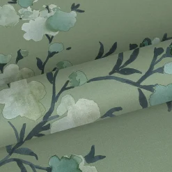 Walls4You papier peint fleurs vert grisé - 53 cm x 10.05 m - 935337* Papier Peint Fleuri
