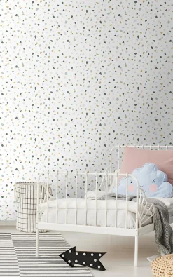 Walls4You papier peint imitation terrazzo multicolore sur blanc - 53 cm x 10.05 m - 935313* Papier Peint Géométrique