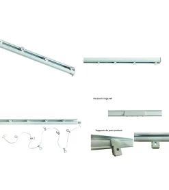 Secodir WAVE - Tringle Rail - L. 5,50 m - Ouverture à Droite - Effet Vague* Panneau Japonais