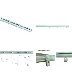 Secodir WAVE - Tringle Rail - L. 2 m - Ouverture à Gauche - Effet Vague